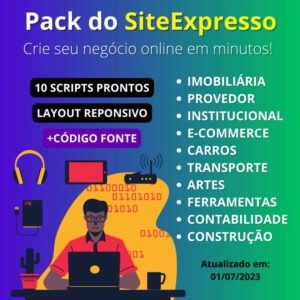 Pack do SiteExpresso – 10 Scripts de Sites Prontos com Painel Administrativo